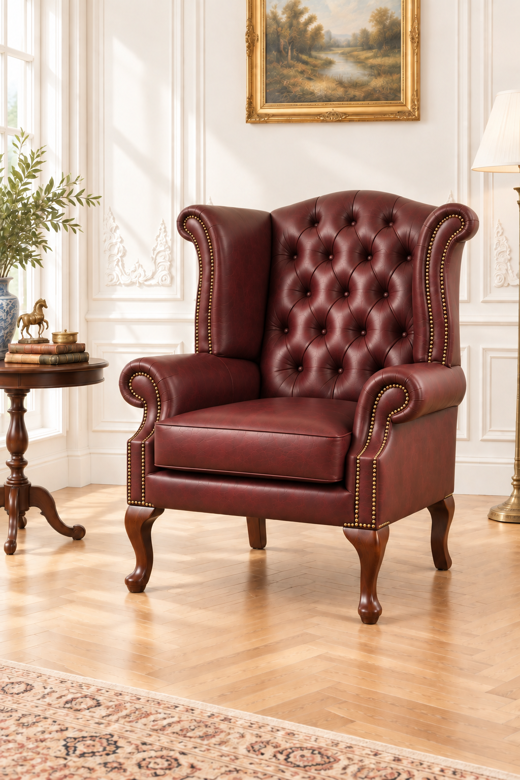 Chesterfield Armchair Queen - naturalne oświetlenie
