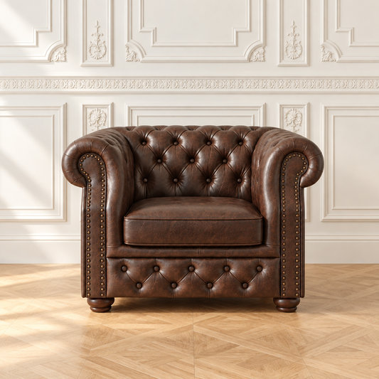 Chesterfield Armchair Windsor - jasne naturalne oświetlenie